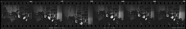 [35 Views of Robert Frank, Mary Frank, and Others at Party], Walker Evans (American, St. Louis, Missouri 1903–1975 New Haven, Connecticut), Film negative