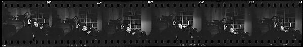 [35 Views of Robert Frank, Mary Frank, and Others at Party], Walker Evans (American, St. Louis, Missouri 1903–1975 New Haven, Connecticut), Film negative