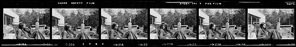 [109 Portraits of Michael Lesy, Liz Lesy, Jerry Thompson, and Walker Evans at Evans's House in Old Lyme and at Old Black Point Beach, Connecticut], Walker Evans (American, St. Louis, Missouri 1903–1975 New Haven, Connecticut), Film negative