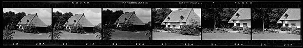 [54 Views of House with Thatched Roof, Possibly England: "Denis House"], Walker Evans (American, St. Louis, Missouri 1903–1975 New Haven, Connecticut), Film negative