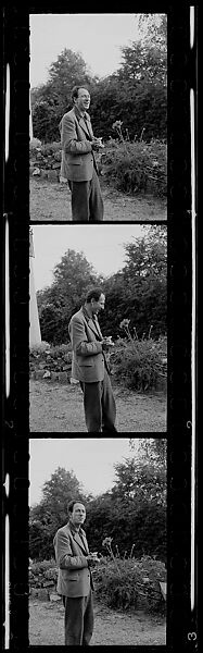 [28 Portraits of Unidentified Man, Possibly England], Walker Evans (American, St. Louis, Missouri 1903–1975 New Haven, Connecticut), Film negative 