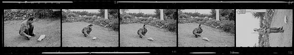 [28 Portraits of Unidentified Man, Possibly England], Walker Evans (American, St. Louis, Missouri 1903–1975 New Haven, Connecticut), Film negative