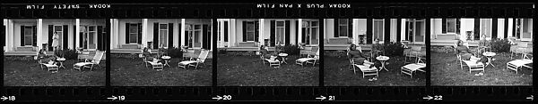 [38 Architectural Details of Victorian House and Views of Unidentified People on Lawn], Walker Evans (American, St. Louis, Missouri 1903–1975 New Haven, Connecticut), Film negative