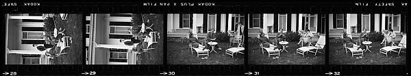 [38 Architectural Details of Victorian House and Views of Unidentified People on Lawn], Walker Evans (American, St. Louis, Missouri 1903–1975 New Haven, Connecticut), Film negative