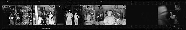 [32 Views of Pedestrians and Storefronts, Uniontown, Maryland], Walker Evans (American, St. Louis, Missouri 1903–1975 New Haven, Connecticut), Film negative