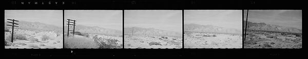 [117 Views of California Landscape from Train Window and 3 Portraits of Unidentified Woman in Restaurant], Walker Evans (American, St. Louis, Missouri 1903–1975 New Haven, Connecticut), Film negative