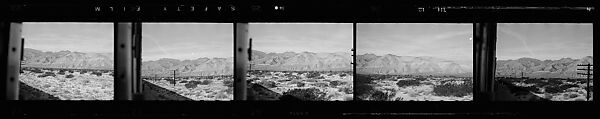 [117 Views of California Landscape from Train Window and 3 Portraits of Unidentified Woman in Restaurant], Walker Evans (American, St. Louis, Missouri 1903–1975 New Haven, Connecticut), Film negative