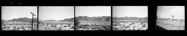 [117 Views of California Landscape from Train Window and 3 Portraits of Unidentified Woman in Restaurant], Walker Evans (American, St. Louis, Missouri 1903–1975 New Haven, Connecticut), Film negative