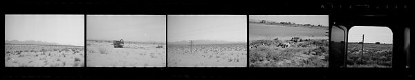 [117 Views of California Landscape from Train Window and 3 Portraits of Unidentified Woman in Restaurant], Walker Evans (American, St. Louis, Missouri 1903–1975 New Haven, Connecticut), Film negative