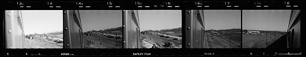 [117 Views of California Landscape from Train Window and 3 Portraits of Unidentified Woman in Restaurant], Walker Evans (American, St. Louis, Missouri 1903–1975 New Haven, Connecticut), Film negative