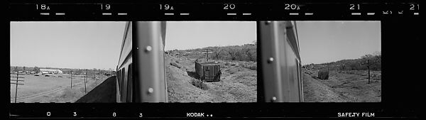 [117 Views of California Landscape from Train Window and 3 Portraits of Unidentified Woman in Restaurant], Walker Evans (American, St. Louis, Missouri 1903–1975 New Haven, Connecticut), Film negative