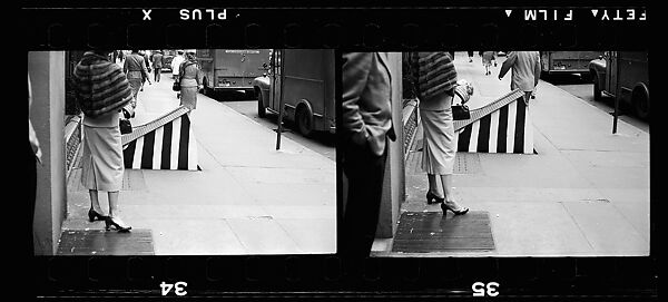 [7 Views of Pedstrians on Sidewalk, Possibly New York City], Walker Evans (American, St. Louis, Missouri 1903–1975 New Haven, Connecticut), Film negative 