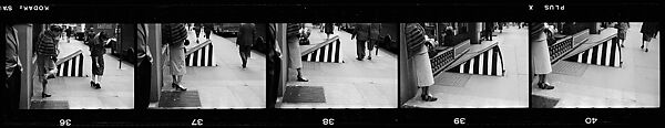 [7 Views of Pedstrians on Sidewalk, Possibly New York City], Walker Evans (American, St. Louis, Missouri 1903–1975 New Haven, Connecticut), Film negative