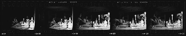 [23 Views of Pedestrians at Railroad Station and Unidentified People at Dinner Party], Walker Evans (American, St. Louis, Missouri 1903–1975 New Haven, Connecticut), Film negative