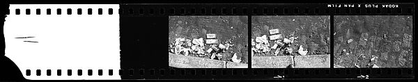 [40 Studies of Street Debris, Manhole Covers, and Trash Bins, New York City], Walker Evans (American, St. Louis, Missouri 1903–1975 New Haven, Connecticut), Film negative 