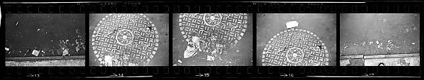 [40 Studies of Street Debris, Manhole Covers, and Trash Bins, New York City], Walker Evans (American, St. Louis, Missouri 1903–1975 New Haven, Connecticut), Film negative