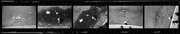 [40 Studies of Street Debris, Manhole Covers, and Trash Bins, New York City], Walker Evans (American, St. Louis, Missouri 1903–1975 New Haven, Connecticut), Film negative