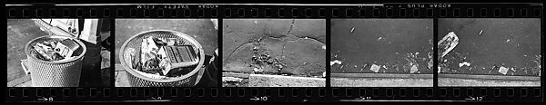 [40 Studies of Street Debris, Manhole Covers, and Trash Bins, New York City], Walker Evans (American, St. Louis, Missouri 1903–1975 New Haven, Connecticut), Film negative