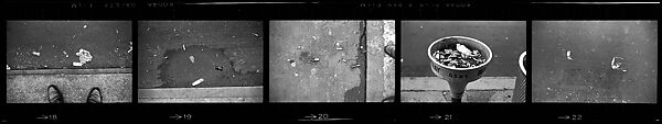[40 Studies of Street Debris, Manhole Covers, and Trash Bins, New York City], Walker Evans (American, St. Louis, Missouri 1903–1975 New Haven, Connecticut), Film negative