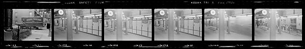 [340 Street Scenes, Including Pedestrians, Grafitti, Storefronts and Interiors, New York City], Walker Evans (American, St. Louis, Missouri 1903–1975 New Haven, Connecticut), Film negative