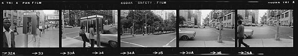 [340 Street Scenes, Including Pedestrians, Grafitti, Storefronts and Interiors, New York City], Walker Evans (American, St. Louis, Missouri 1903–1975 New Haven, Connecticut), Film negative