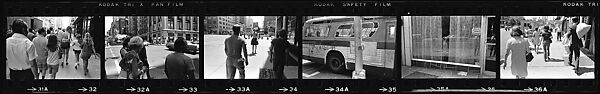 [340 Street Scenes, Including Pedestrians, Grafitti, Storefronts and Interiors, New York City], Walker Evans (American, St. Louis, Missouri 1903–1975 New Haven, Connecticut), Film negative