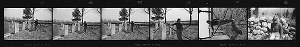 [73 Portraits of the Coggeshall Family and Penelope Andrews, Views of Cemetery and House, North Stonington, Connecticut], Walker Evans (American, St. Louis, Missouri 1903–1975 New Haven, Connecticut), Film negative