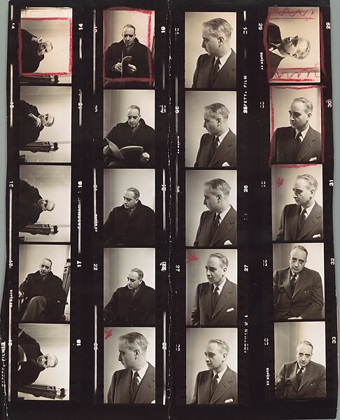 [20 Portraits of Lionel Trilling-IN 35MM DAMAGED NEGS BOX], Walker Evans (American, St. Louis, Missouri 1903–1975 New Haven, Connecticut), Film negative