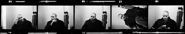 [20 Portraits of Lionel Trilling-IN 35MM DAMAGED NEGS BOX], Walker Evans (American, St. Louis, Missouri 1903–1975 New Haven, Connecticut), Film negative