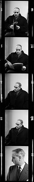 [20 Portraits of Lionel Trilling-IN 35MM DAMAGED NEGS BOX], Walker Evans (American, St. Louis, Missouri 1903–1975 New Haven, Connecticut), Film negative