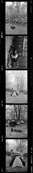 [67 Views of Junked Car and Shed and Stone Wall: "Chris Voorhees Junkyard"], Walker Evans (American, St. Louis, Missouri 1903–1975 New Haven, Connecticut), Film negative