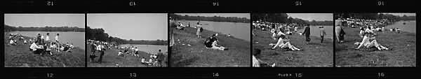 [29 Views of Crew Regatta and Unidentified People Before House], Walker Evans (American, St. Louis, Missouri 1903–1975 New Haven, Connecticut), Film negative
