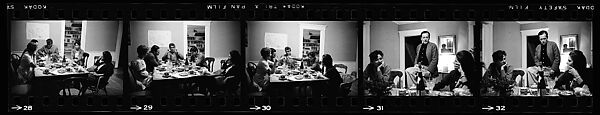 [74 Views of Dinner Party at Home of Jack Heliker, Cranberry Island, Maine], Walker Evans (American, St. Louis, Missouri 1903–1975 New Haven, Connecticut), Film negative