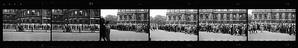 [96 Miscellaneous Views, Including Interiors, London Street Scenes, Boat Trip, Unidentified People in Countryside], Walker Evans (American, St. Louis, Missouri 1903–1975 New Haven, Connecticut), Film negative