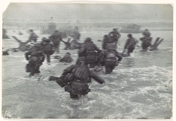 [American Troops Landing on D-Day, Omaha Beach, Normandy Coast, France], Robert Capa  American, born Hungary, Gelatin silver print