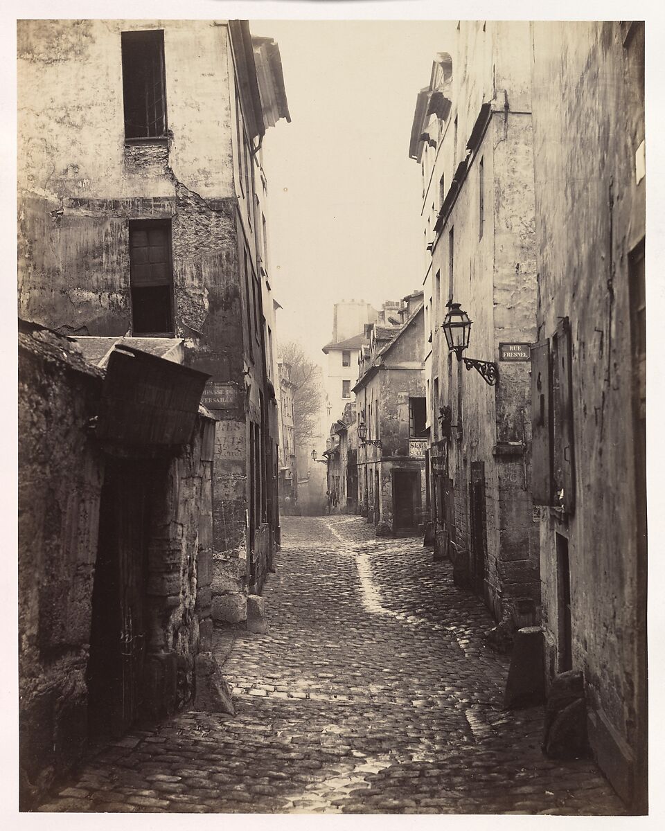 Rue Traversine (from the Rue d'Arras), Charles Marville (French, Paris 1813–1879 Paris), Albumen silver print from glass negative 