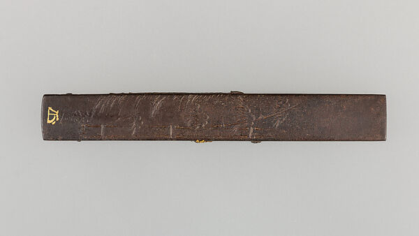 Knife Handle (Kozuka), Iron, gold, silver, Japanese
