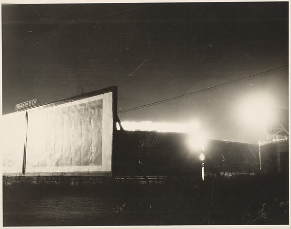 [Billboards at Night, Detroit], Knud Lonberg-Holm (American (born Denmark), 1895–1972), Gelatin silver print 