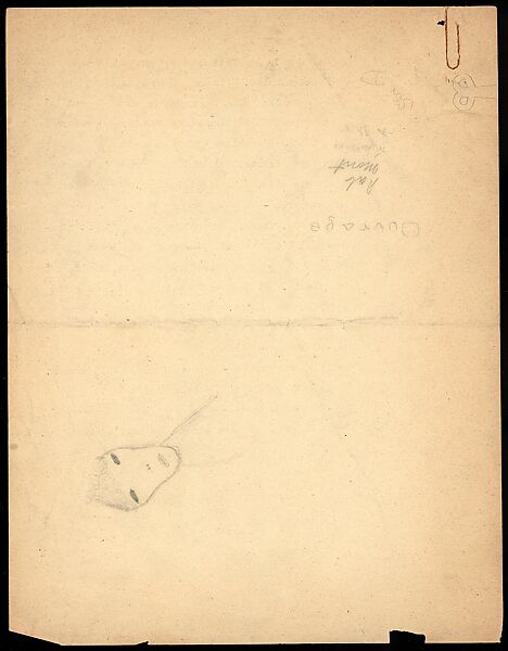 [Essay in French: "A propos, chose plutôt interessante..."], Walker Evans (American, St. Louis, Missouri 1903–1975 New Haven, Connecticut), Ink on paper