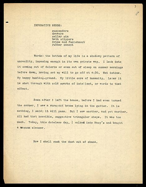 [Short Story: "Brooms"], Walker Evans (American, St. Louis, Missouri 1903–1975 New Haven, Connecticut), Ink on paper