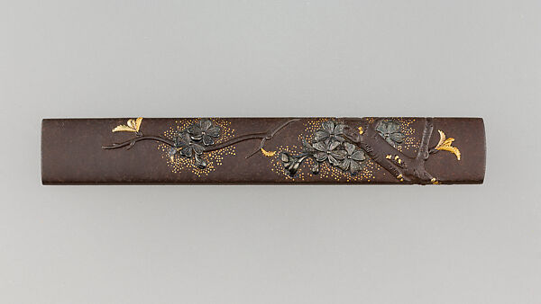 Knife Handle (Kozuka), Iron, gold, silver, Japanese