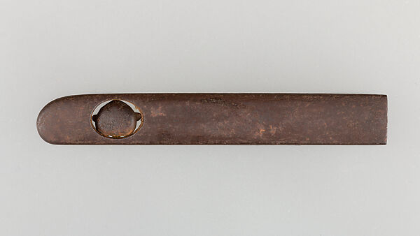 Knife Handle (Kozuka), Iron, gold, Japanese