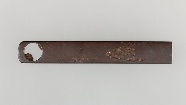 Knife Handle (Kozuka), Iron, gold, Japanese