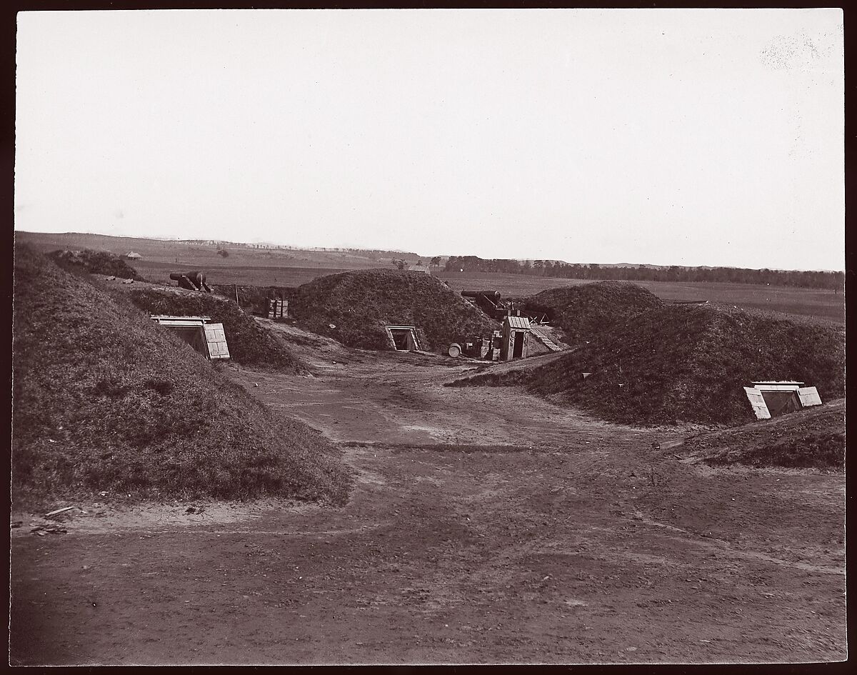 [Interior of Confederate Fort Darling, Drewry's Bluff, James River, Virginia], Attributed to William Frank Browne (American), Albumen silver print from glass negative 