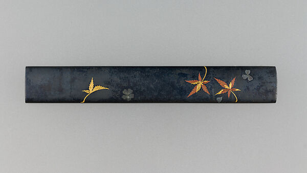 Knife Handle (Kozuka), Copper-gold alloy (shakudō), gold, copper, silver, Japanese 