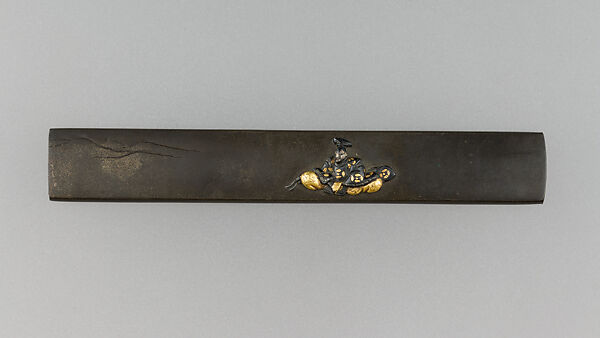 Knife Handle (Kozuka), Copper-silver alloy (shibuichi), copper-gold alloy (shakudō), gold, Japanese 