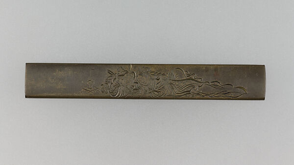 Knife Handle (Kozuka), Copper-silver alloy (shibuichi), copper-gold alloy (shakudō), Japanese 