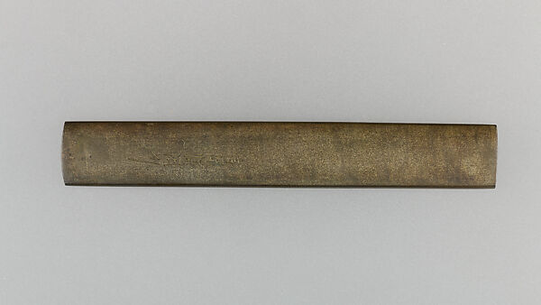 Knife Handle (Kozuka), Copper-silver alloy (shibuichi), gold, copper, Japanese