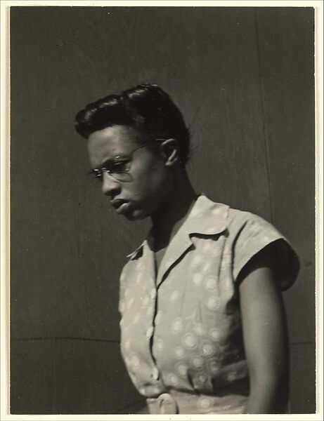 [Female Pedestrian in Print Blouse, Detroit (for Fortune Magazine Article "Labor Anonymous")], Walker Evans (American, St. Louis, Missouri 1903–1975 New Haven, Connecticut), Gelatin silver print 