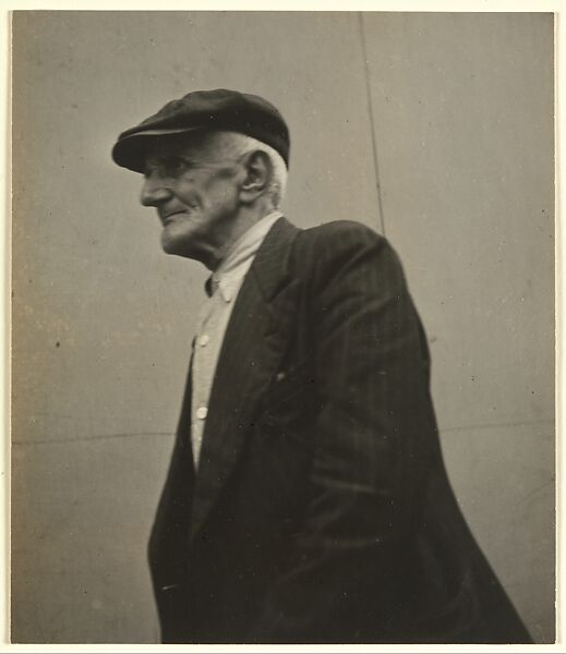 [Male Pedestrian in Cap and Dark Jacket, Detroit (for Fortune Magazine Article "Labor Anonymous")], Walker Evans (American, St. Louis, Missouri 1903–1975 New Haven, Connecticut), Gelatin silver print 